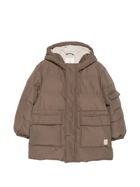 Eleventy Kids hooded quilted padded jacket