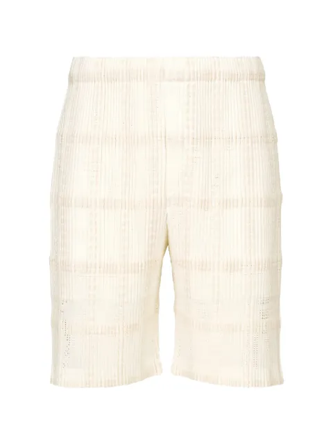 Homme Plissé Issey Miyake lace grid pleats shorts