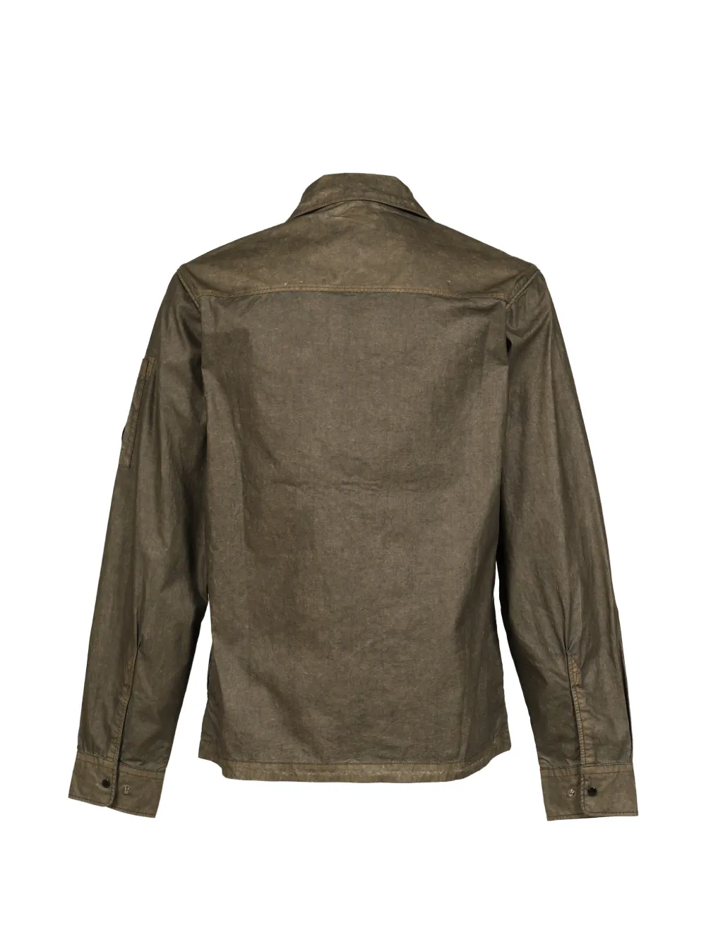 C.P. Company Lens shirtjack van katoen met rits Groen