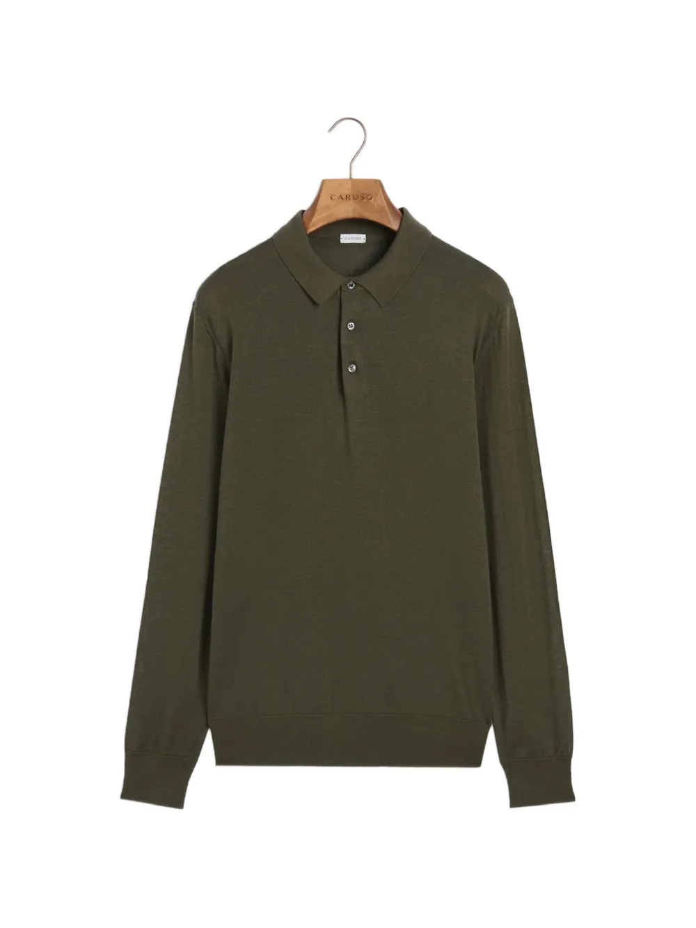 Caruso long-sleeve polo shirt - Verde