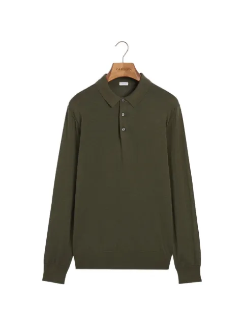 Caruso long-sleeve polo shirt