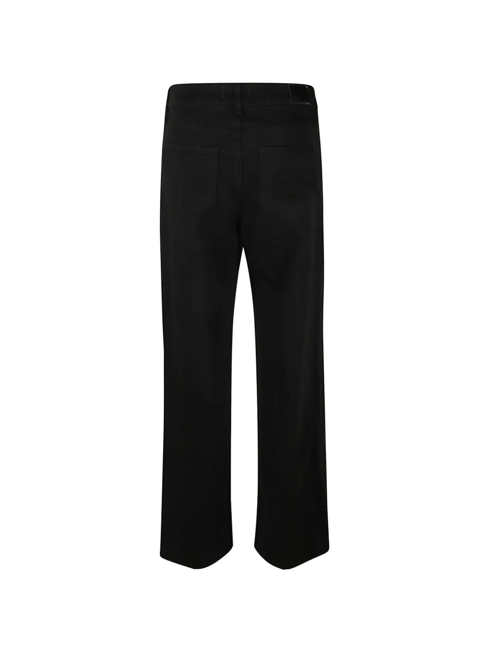 PAIGE Anessa logo-patch wide-leg jeans Zwart