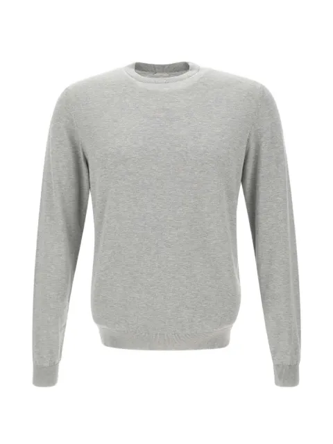 Eleventy ribbed-trim cotton sweater