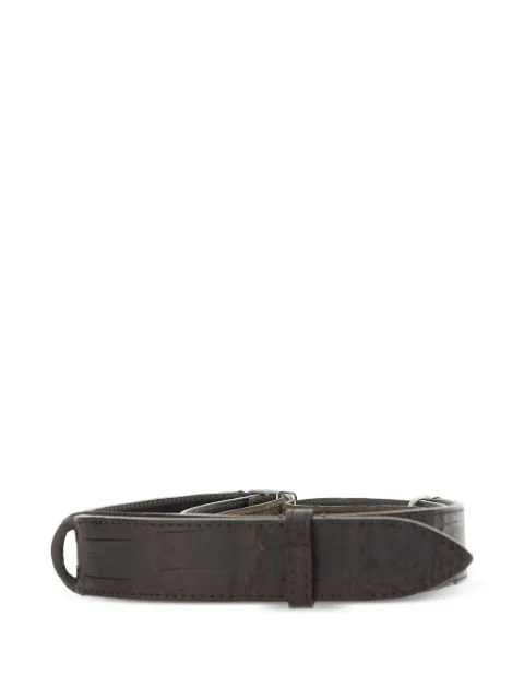 Orciani Nobuckle crocodile-effect leather belt