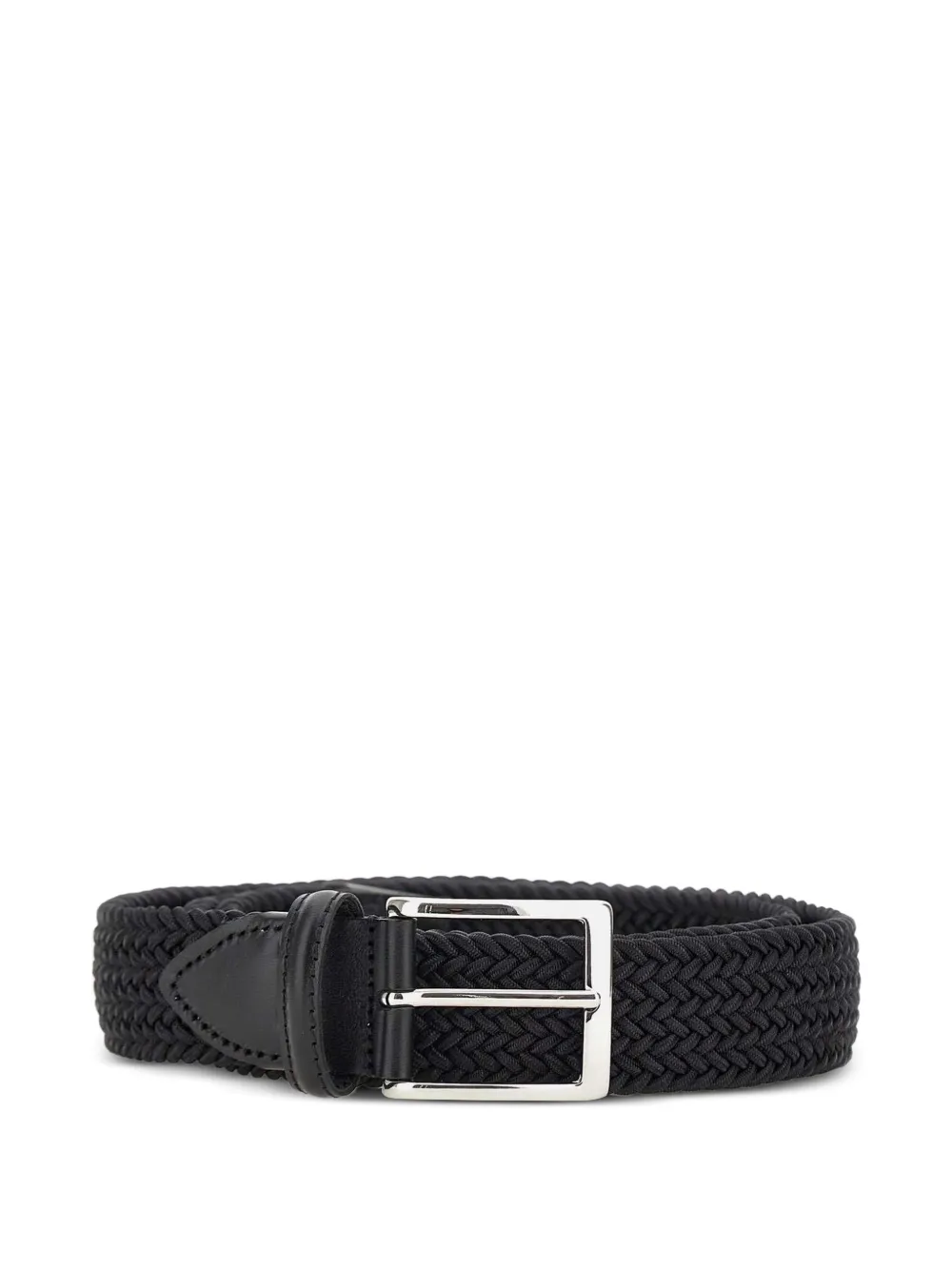 ATHISON braided leather-trim belt