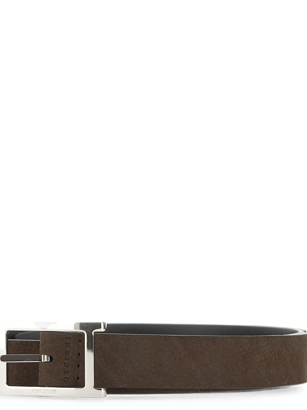 Orciani Nabucco Double riem met gehamerd effect Bruin