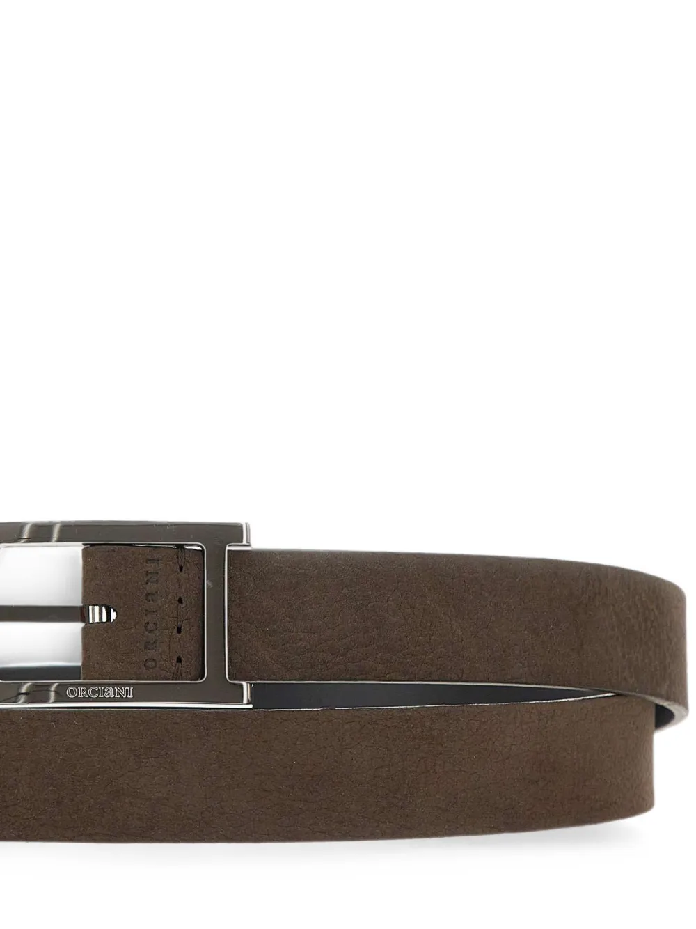 Orciani Nabucco Double riem met gehamerd effect Bruin