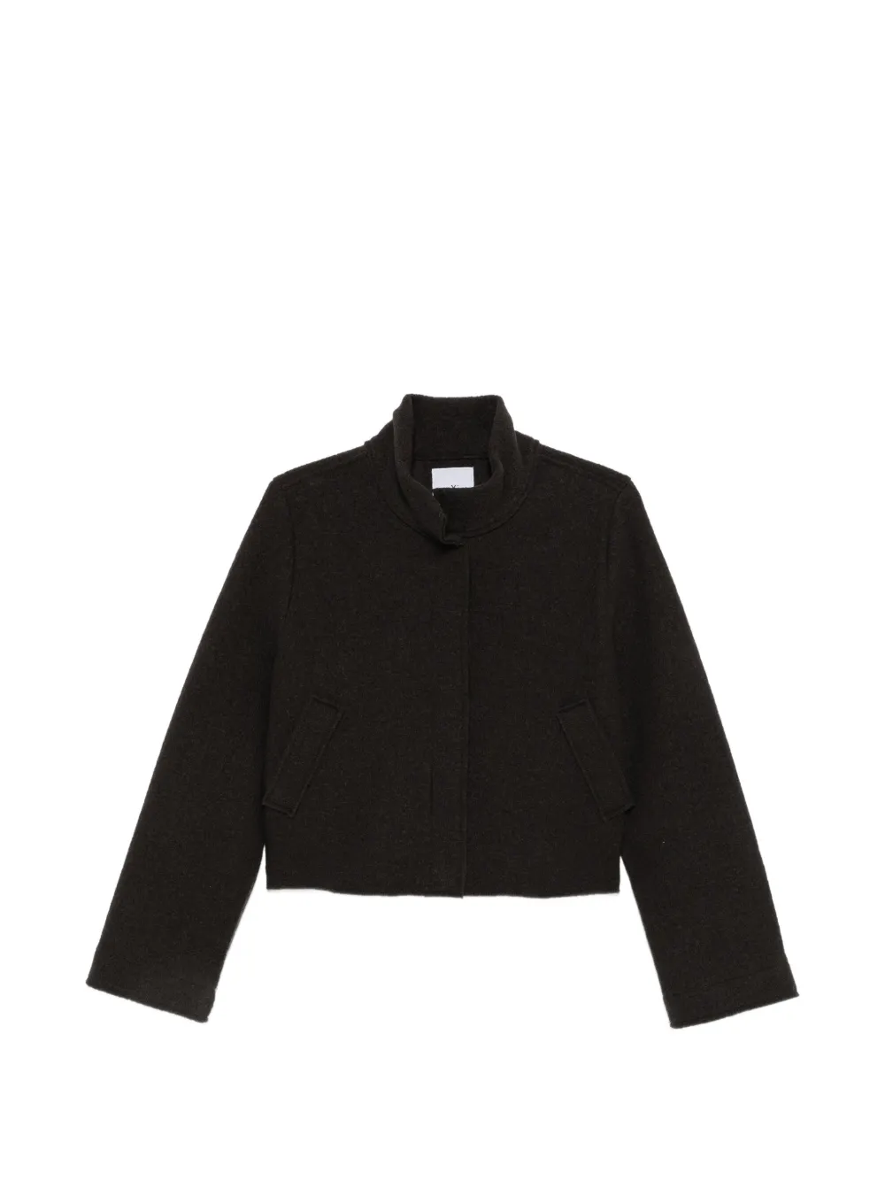 Why Ci high-neck cropped coat