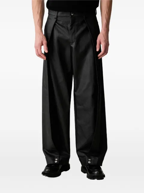 Rains  press-stud wide-leg trousers
