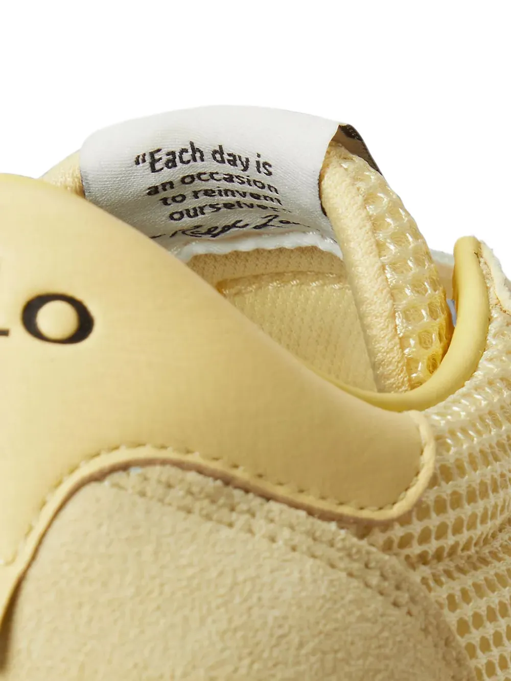 Polo Ralph Lauren logo-patch mesh sneakers Geel