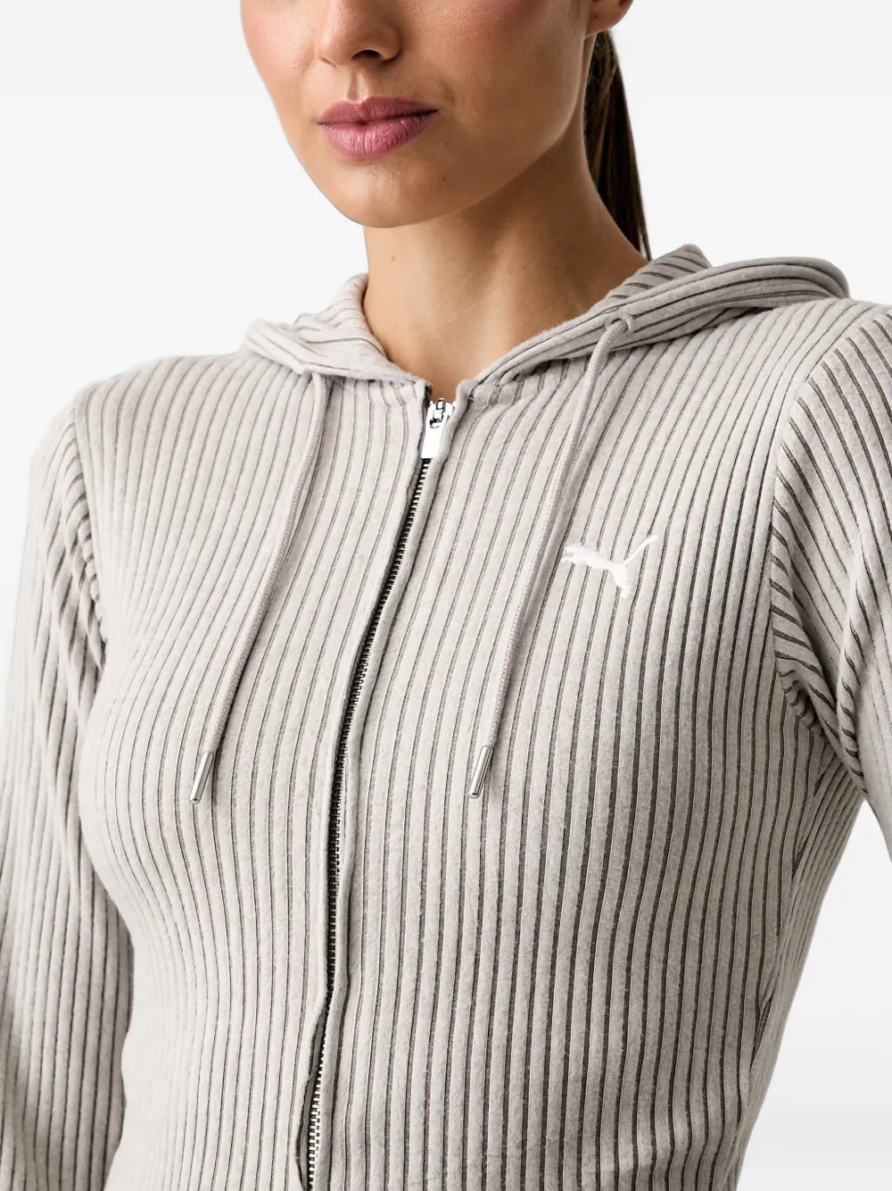 PUMA Essentials geribbelde hoodie Grijs