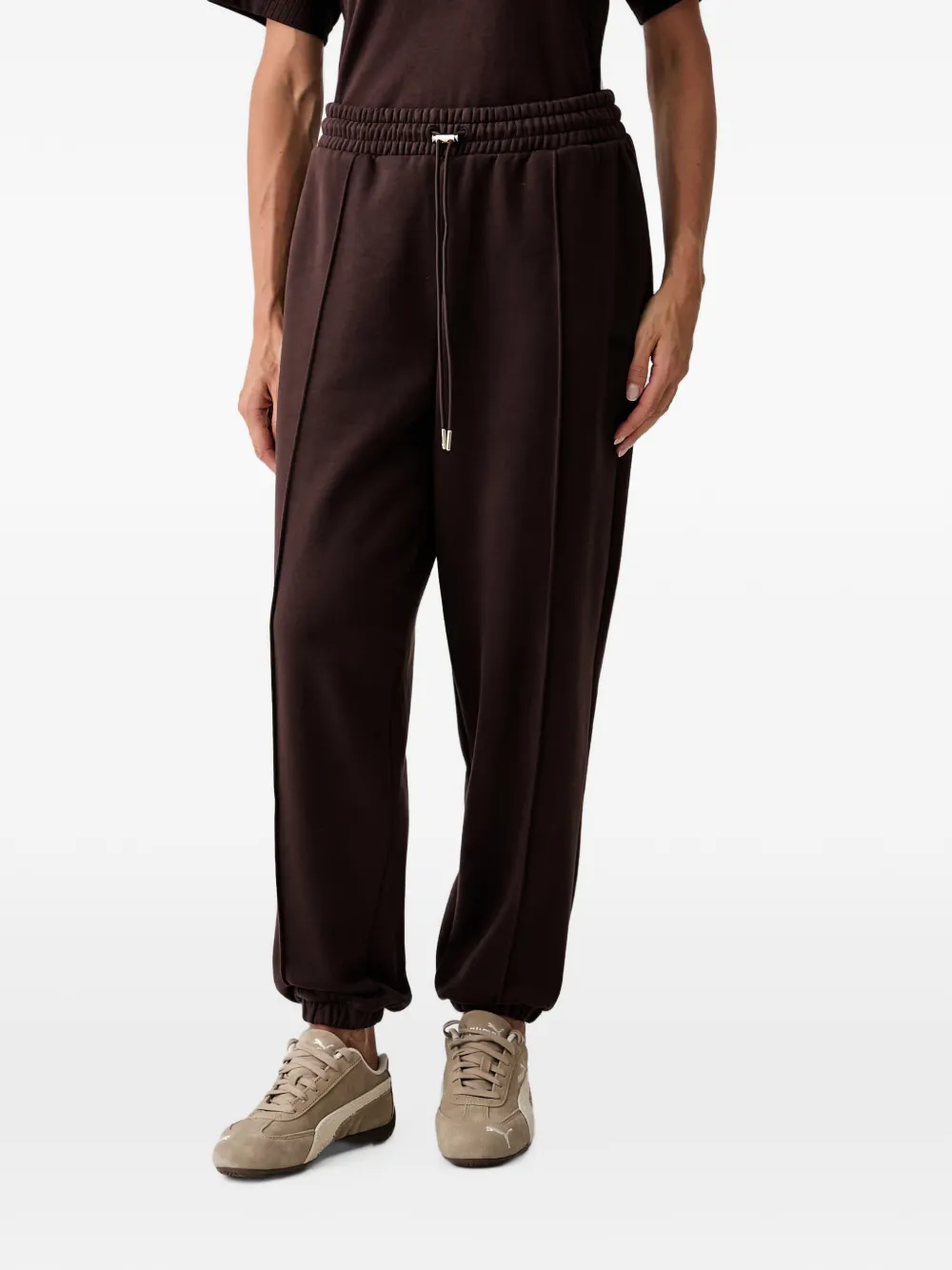 Puma Her Pintuck Track Pants In Brown