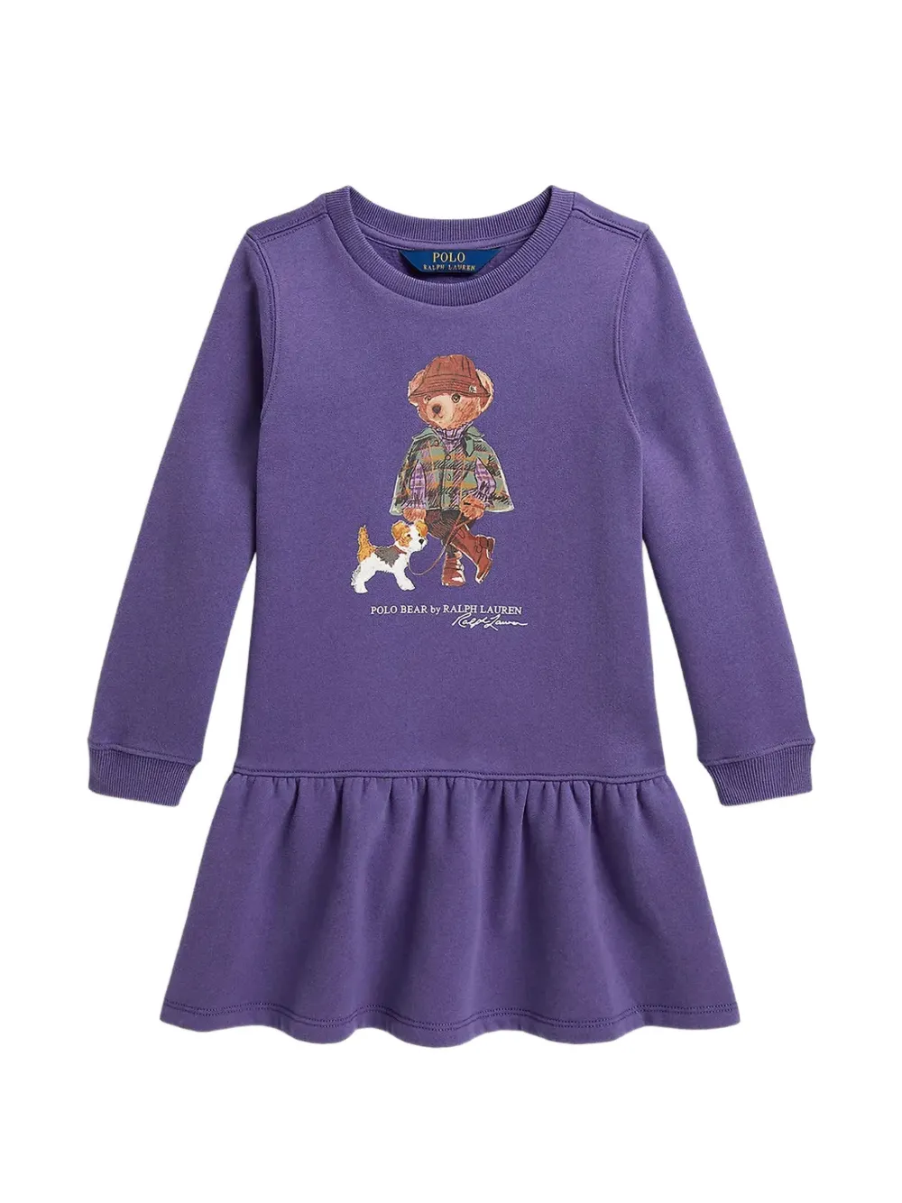 POLO RALPH LAUREN KIDS robe-sweat Polo Bear - Violet