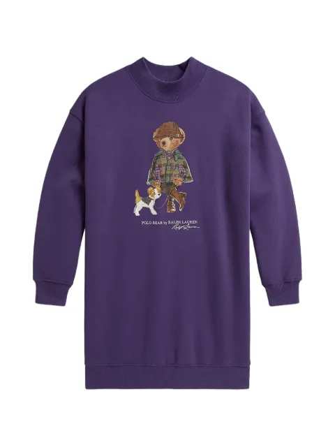 POLO RALPH LAUREN KIDS Polo Bear fleece sweatshirt dress