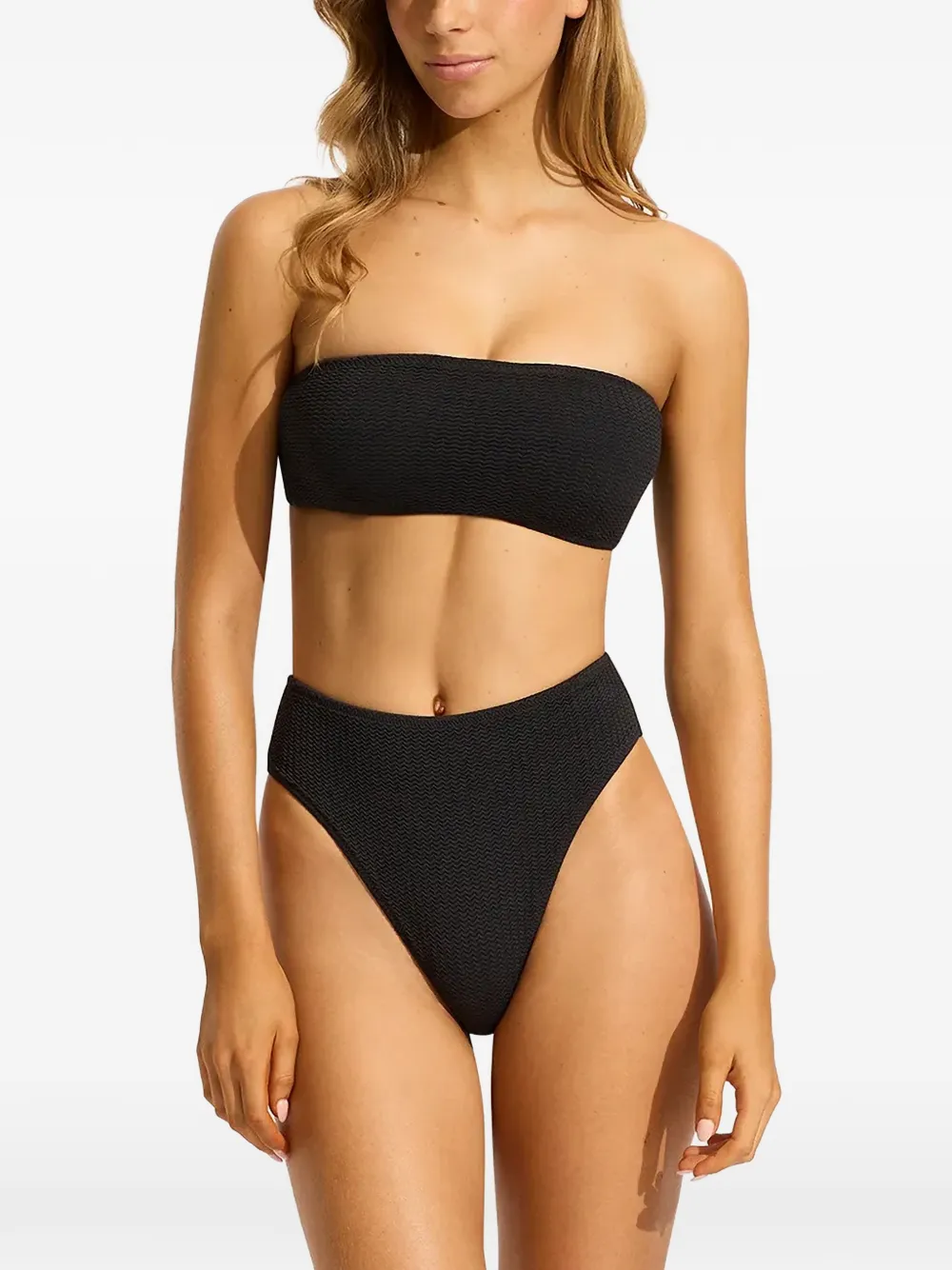 Seafolly Sea Dive high-waisted bikini bottom - Noir