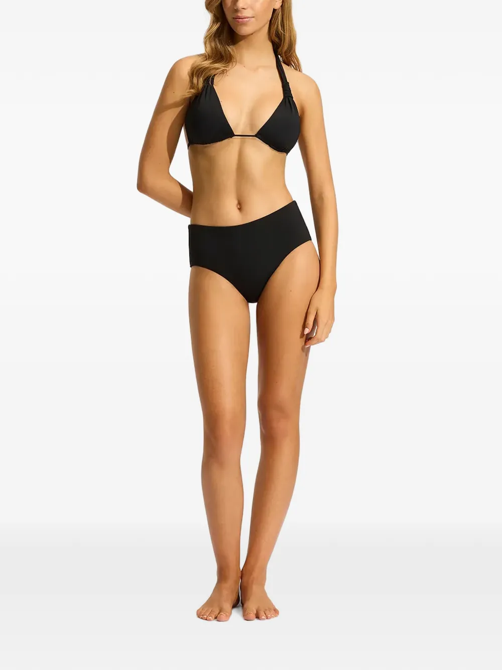 Seafolly Bikinitop met halternek Zwart