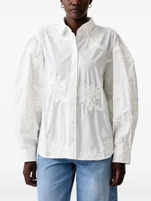 ROTATE BIRGER CHRISTENSEN corded-lace puff-sleeve shirt