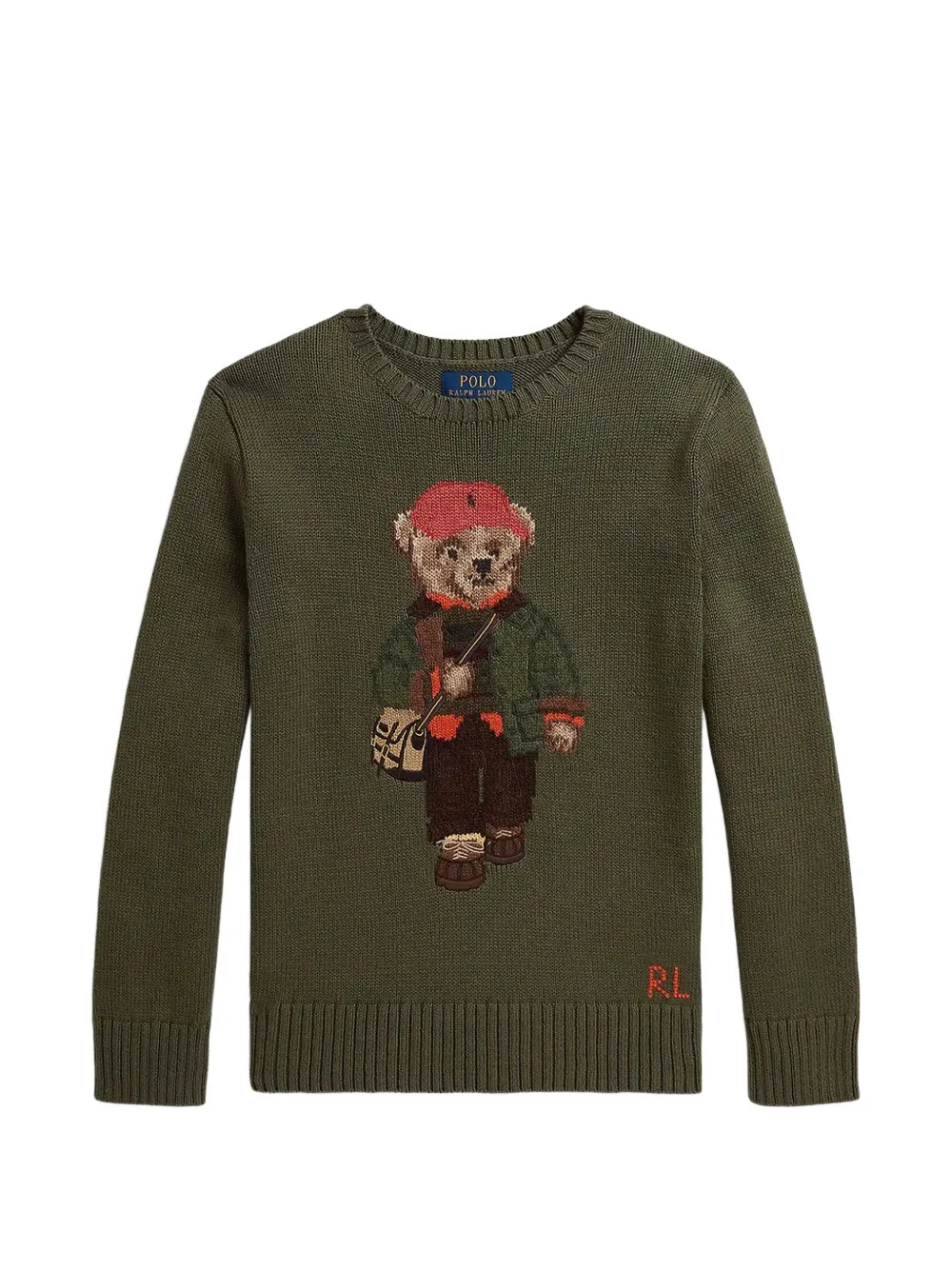 POLO RALPH LAUREN KIDS Pullover mit Polo Bear - Grün