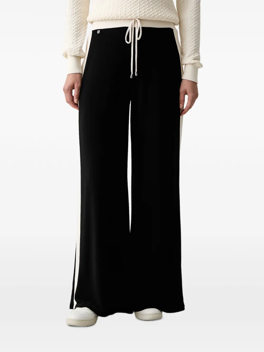 Joseph Ribkoff side-stripe drawstring track pants - Nero