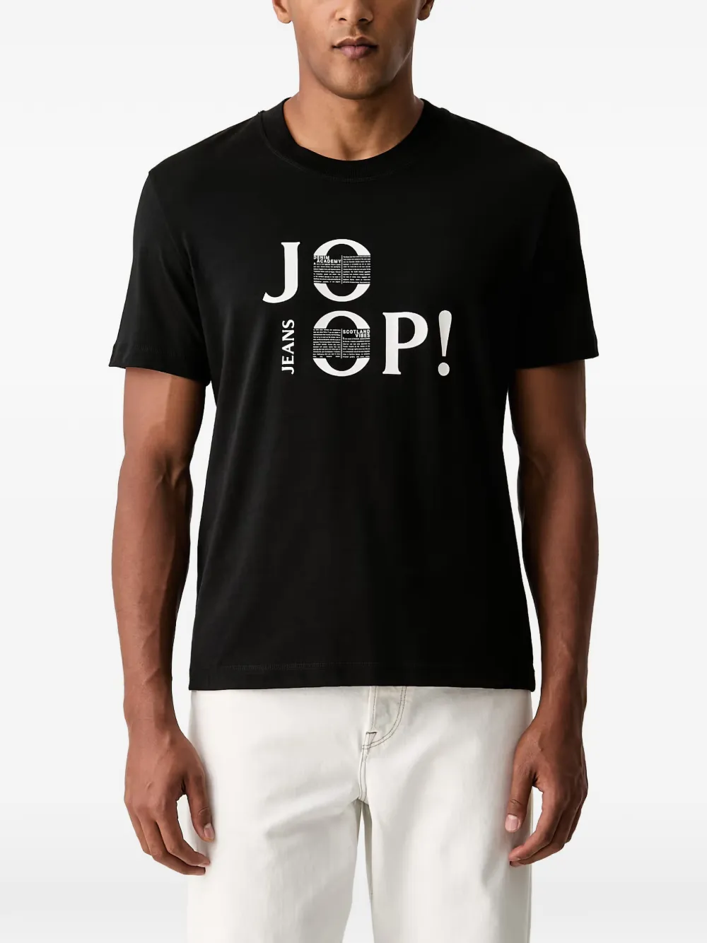 Joop! logo-print T-shirt Zwart
