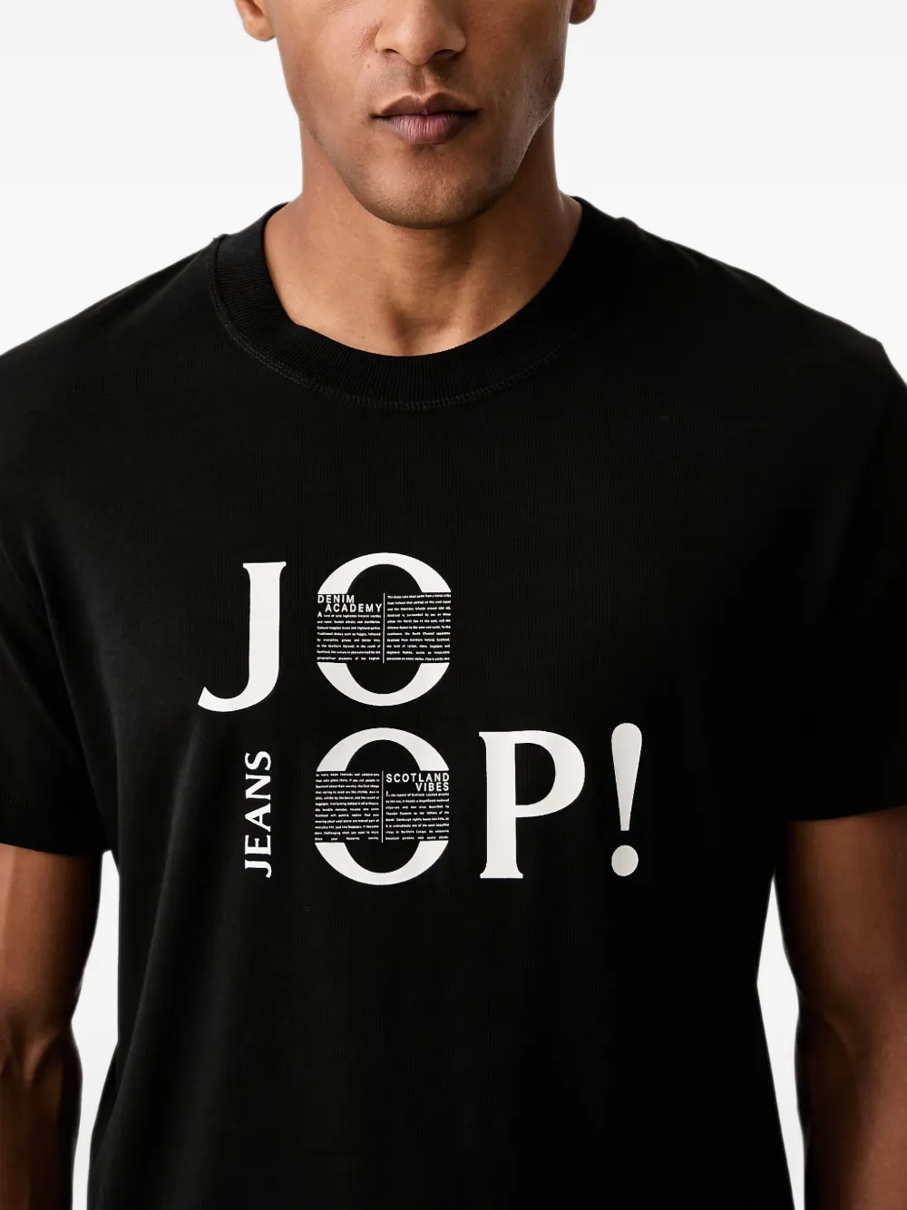 Joop! logo-print T-shirt Zwart