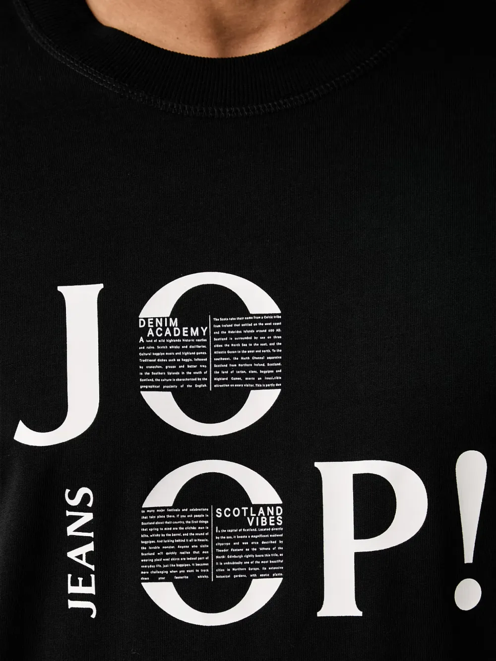 Joop! logo-print T-shirt Zwart