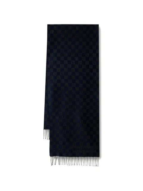 Karl Lagerfeld checkered logo-jacquard scarf