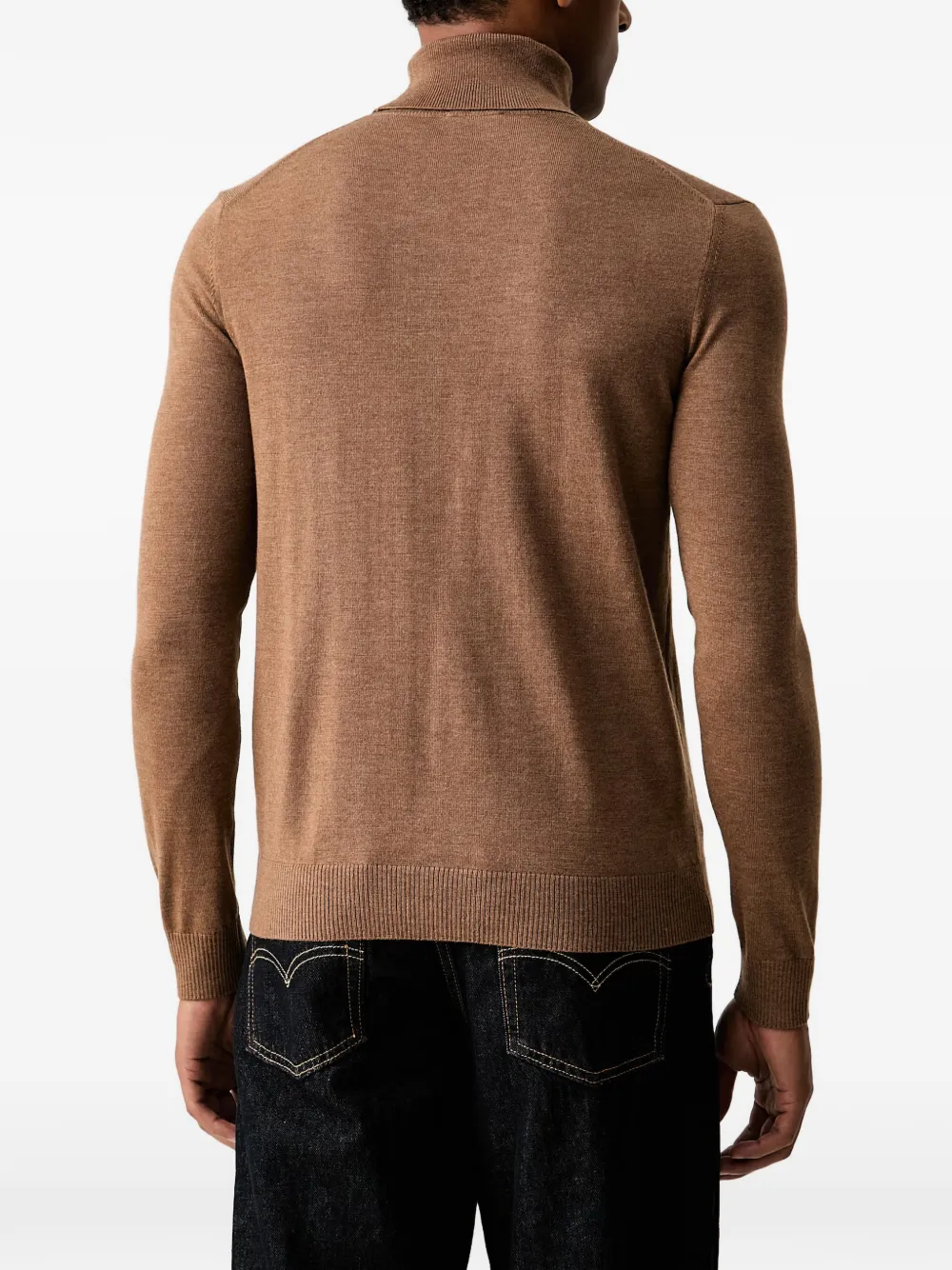 Joop! roll-neck knitted sweater Bruin