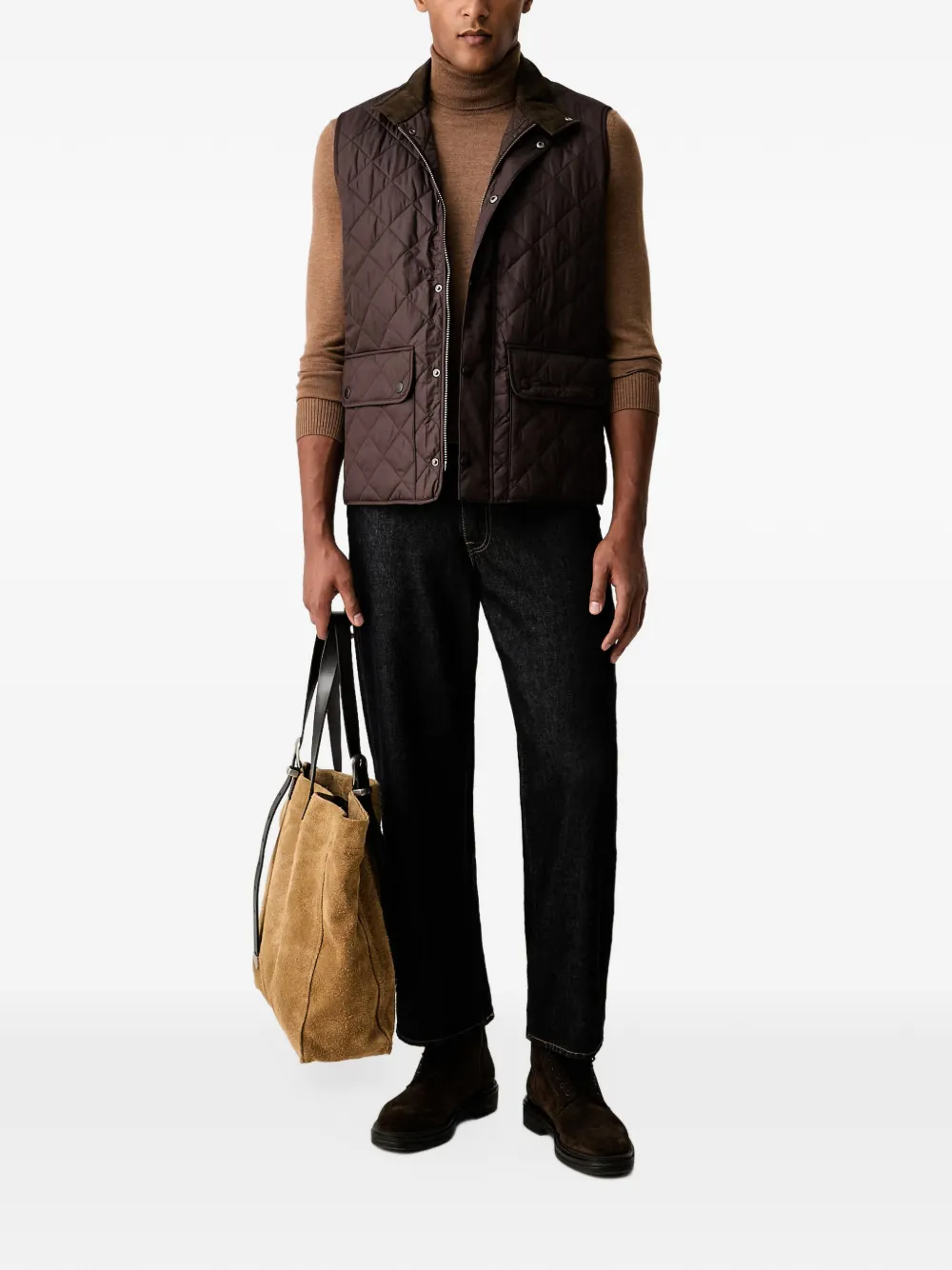 Joop! roll-neck knitted sweater Bruin