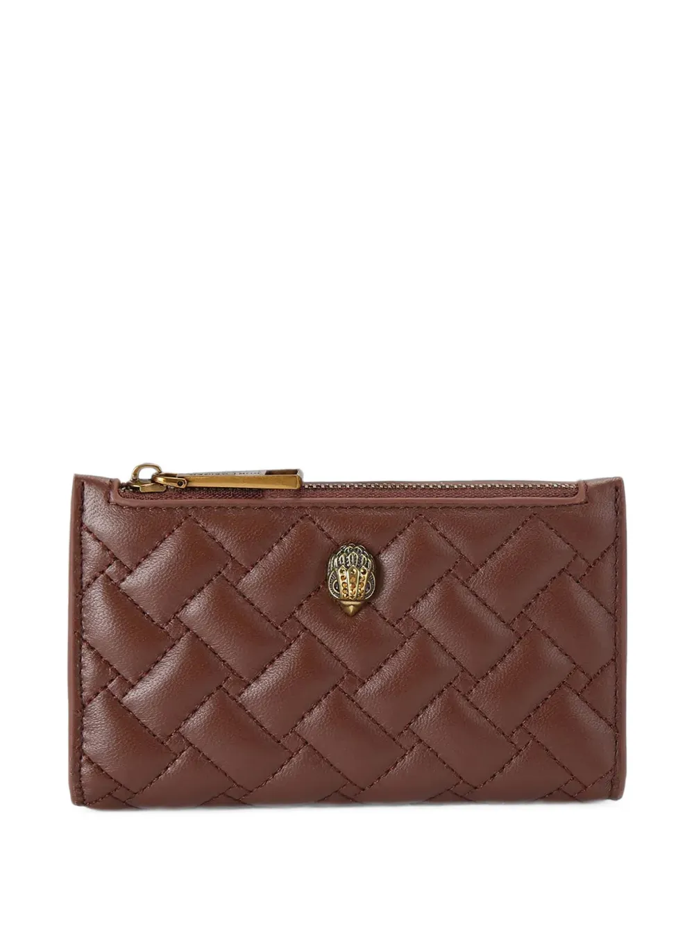 Kurt Geiger London quilted eagle-plaque wallet - Marrone