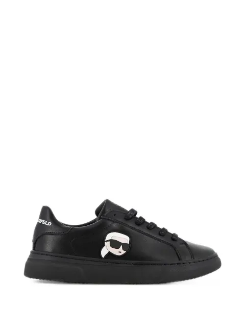 Karl Lagerfeld Kids logo-patch leather sneakers