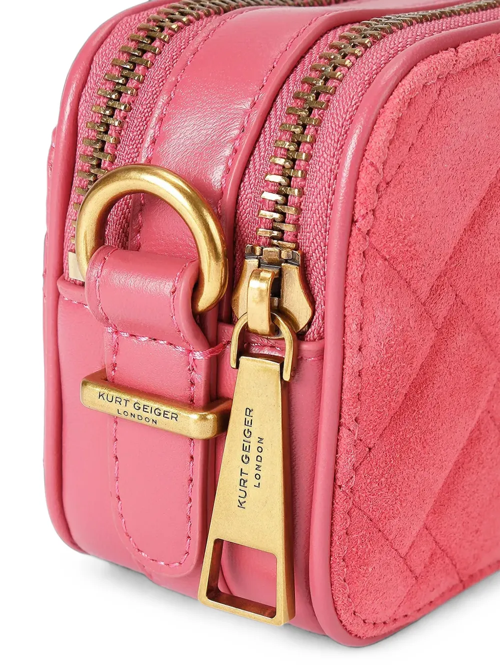 Kurt Geiger London Schoudertas met geweven effect en Eagle-plakkaat Roze