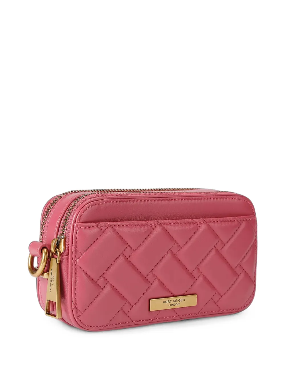 Kurt Geiger London Schoudertas met geweven effect en Eagle-plakkaat Roze