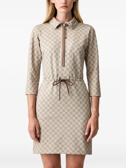 Joop! monogram-print drawstring-waist mini dress