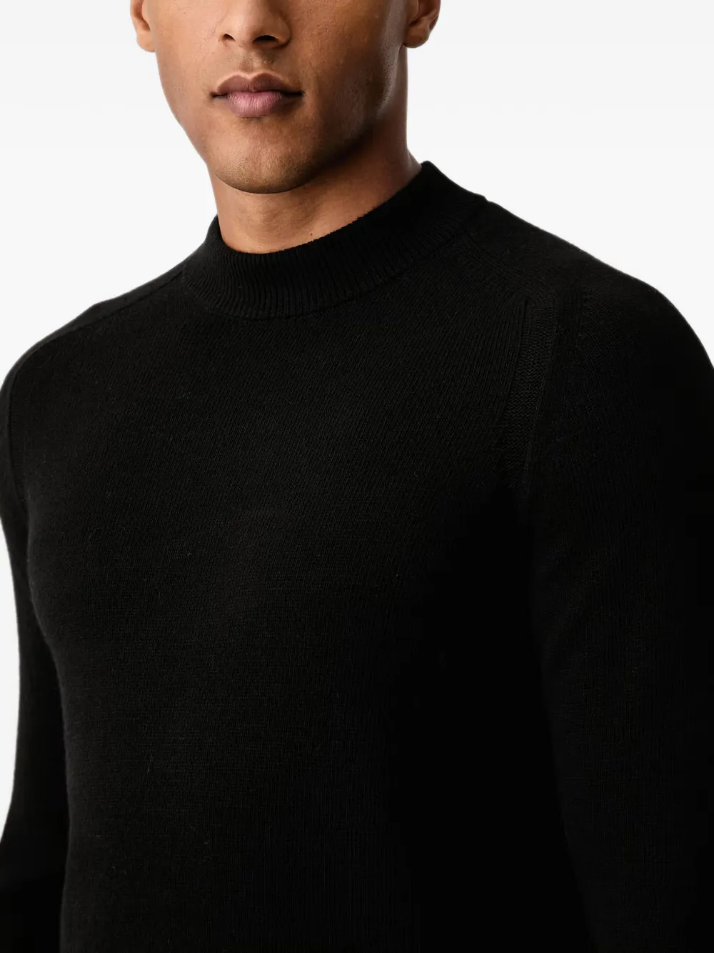 Joop! mock-neck raglan-sleeve sweater Zwart