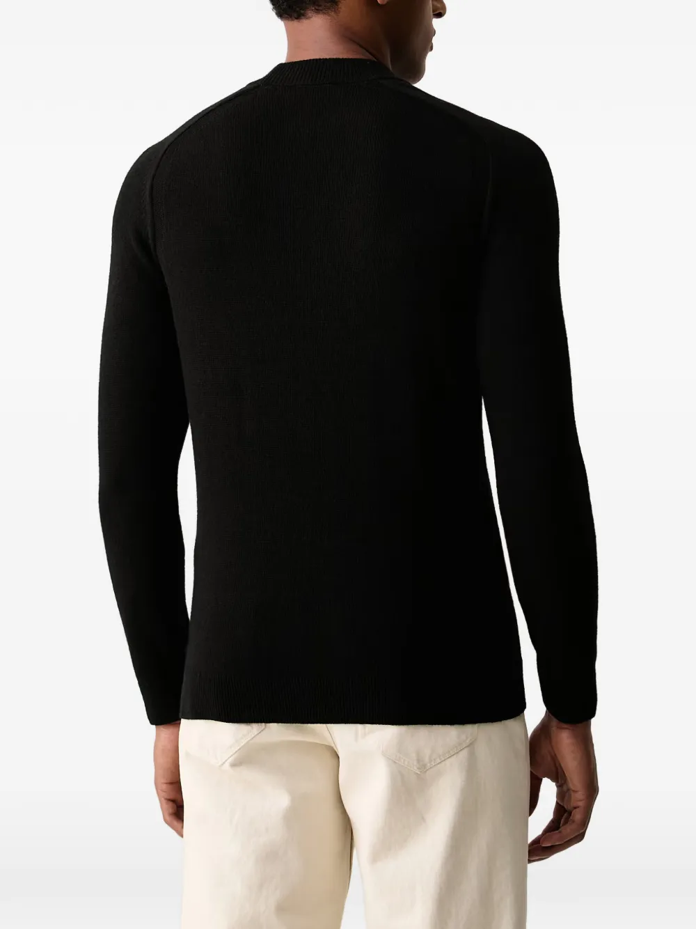 Joop! mock-neck raglan-sleeve sweater Zwart