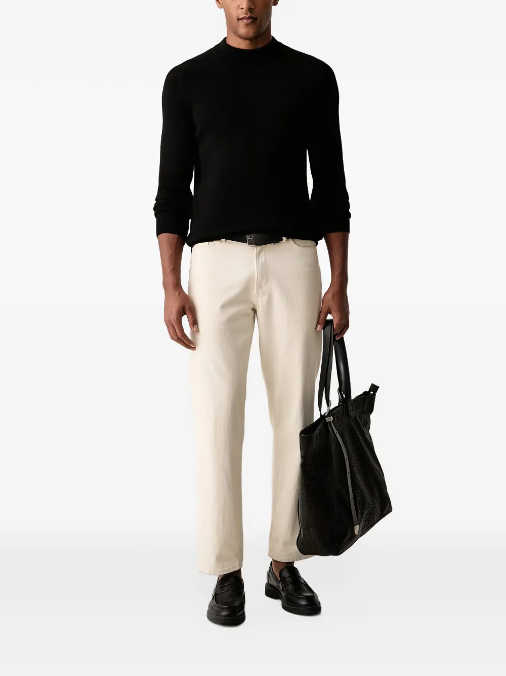 Joop! mock-neck raglan-sleeve sweater Zwart