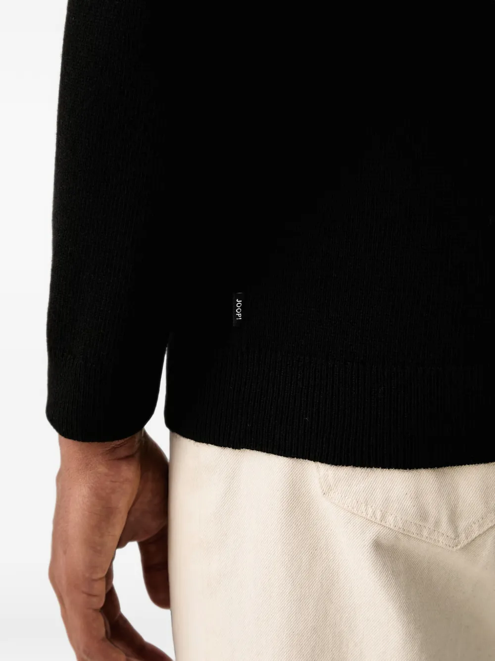 Joop! mock-neck raglan-sleeve sweater Zwart
