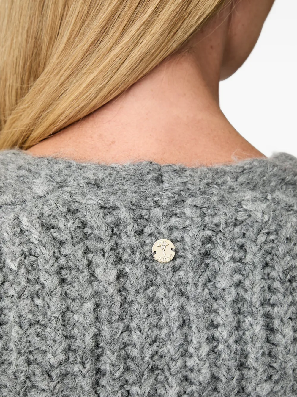 Joop! Grofgebreid vest Grijs