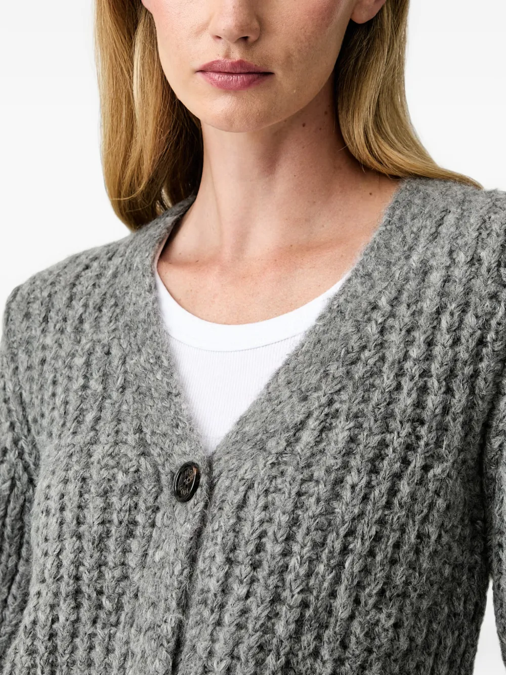 Joop! Grofgebreid vest Grijs