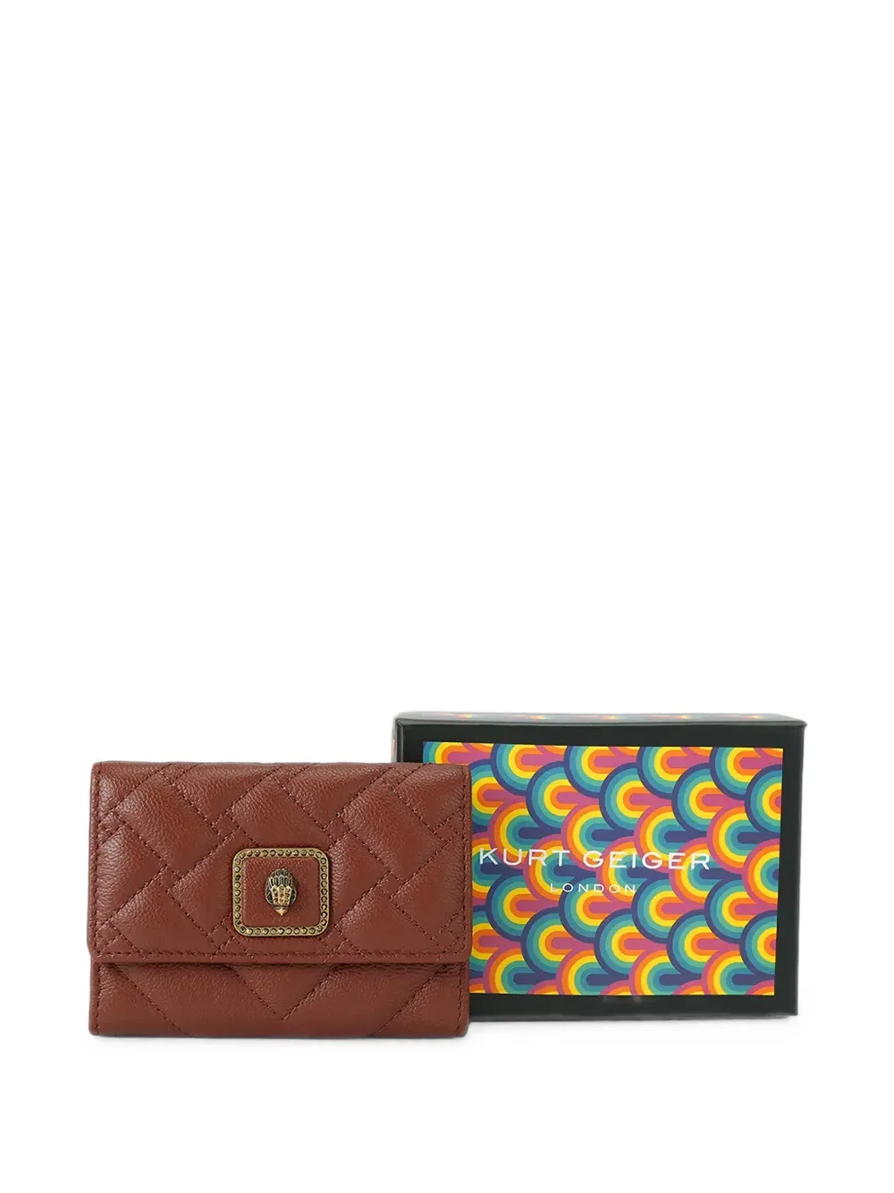 Kurt Geiger London Gewatteerde portemonnee met adelaar Rood