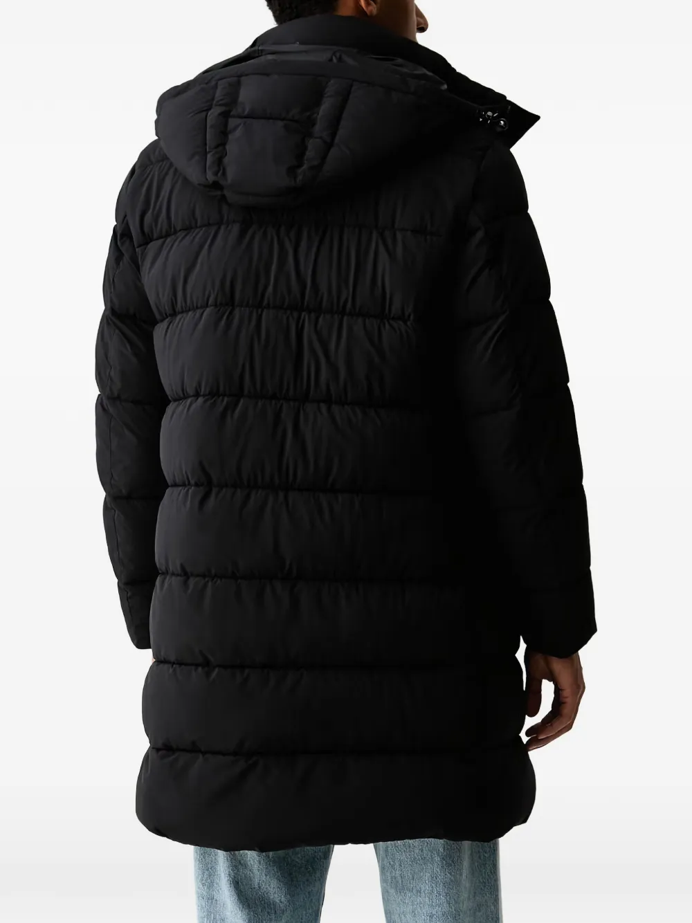 Joop! hooded padded coat Zwart