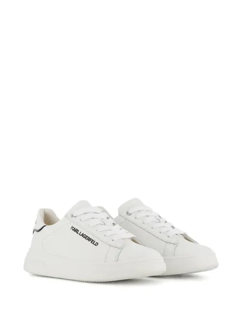 Karl Lagerfeld Kids logo-print leather sneakers
