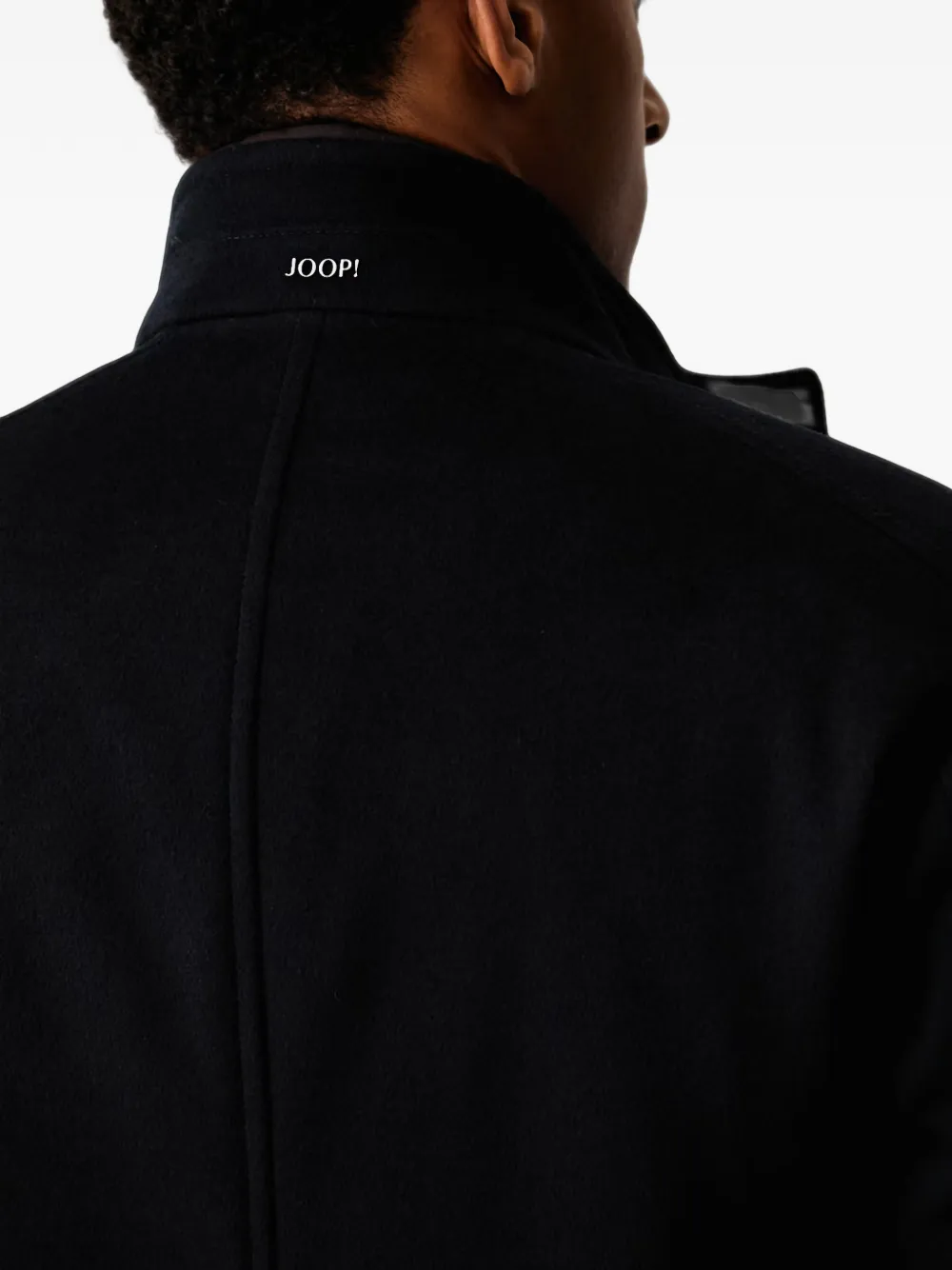 Joop! button-fastening high-neck coat Blauw