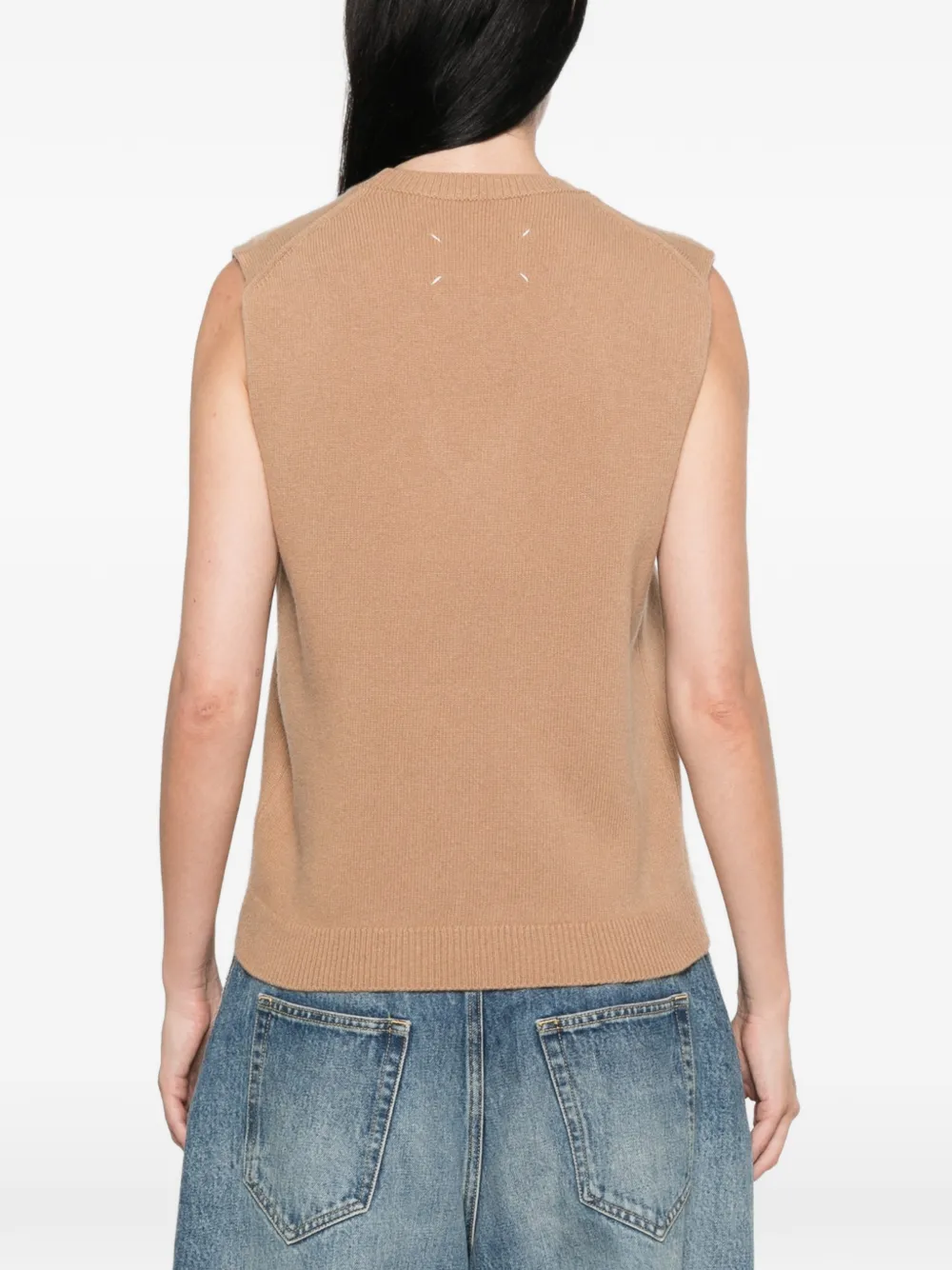 MM6 Maison Margiela Trompe l'oeil gelaagde trui Beige