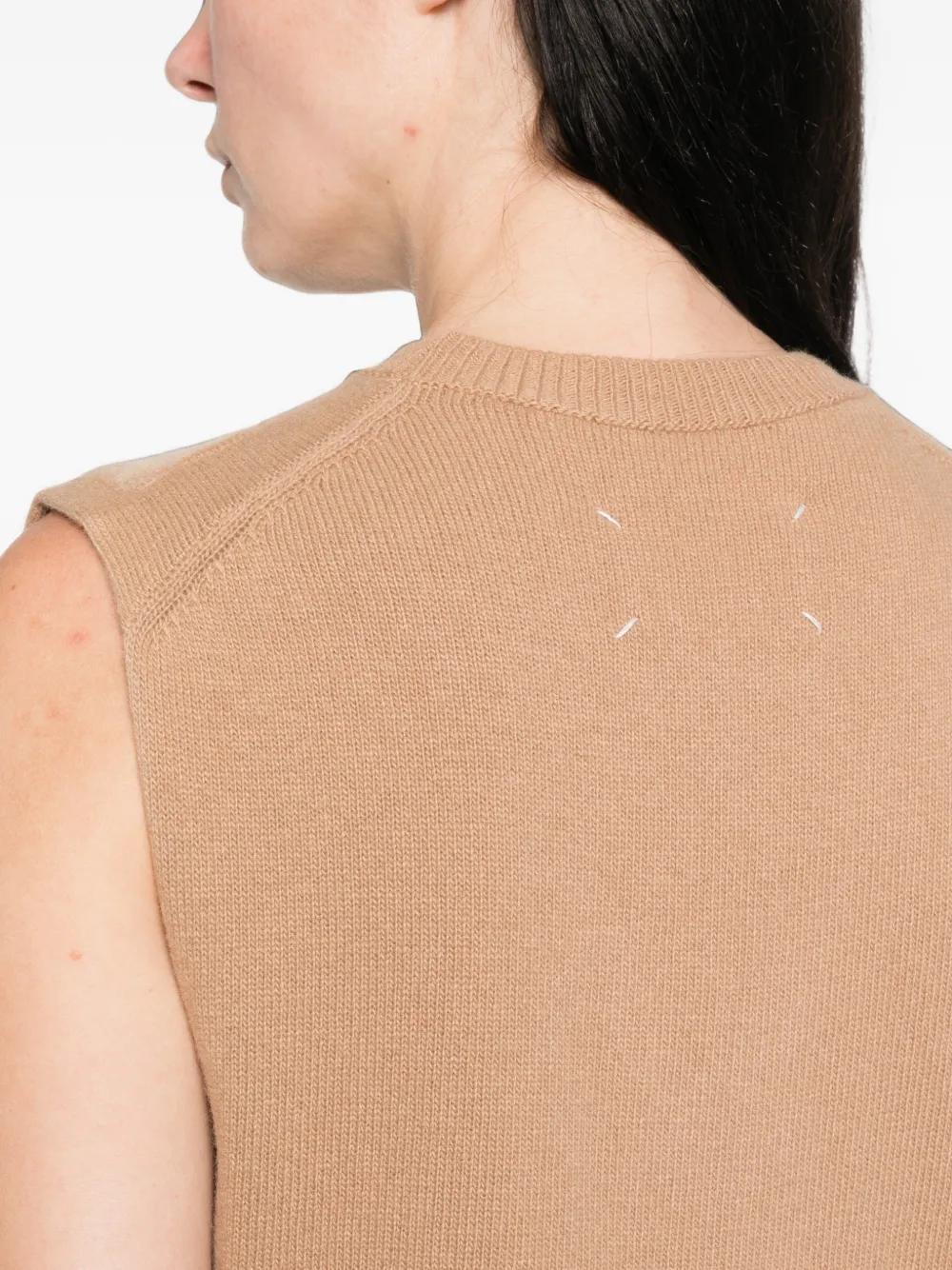MM6 Maison Margiela Trompe l'oeil gelaagde trui Beige