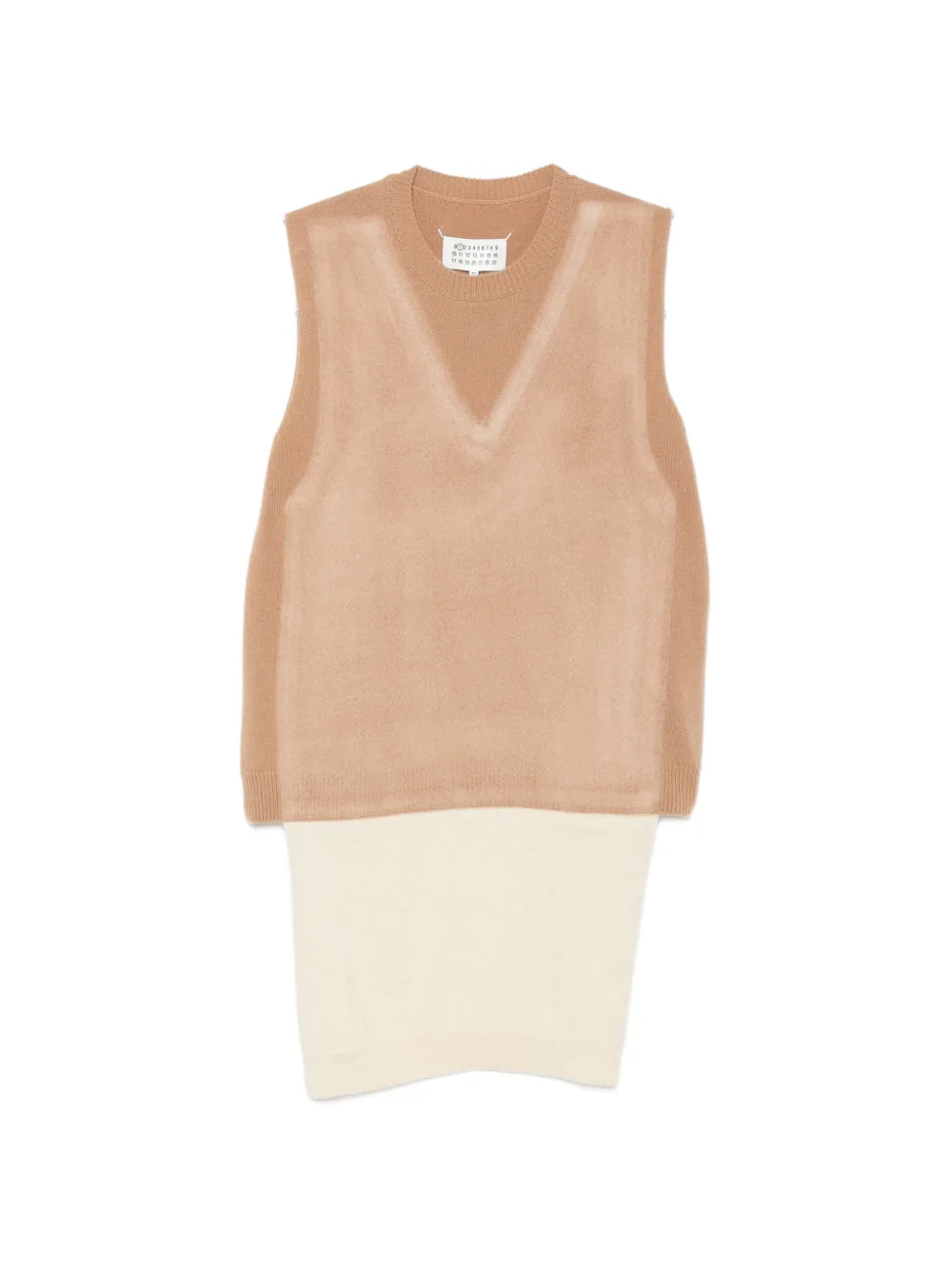 MM6 Maison Margiela Maglione trompe l'oeil - Toni neutri