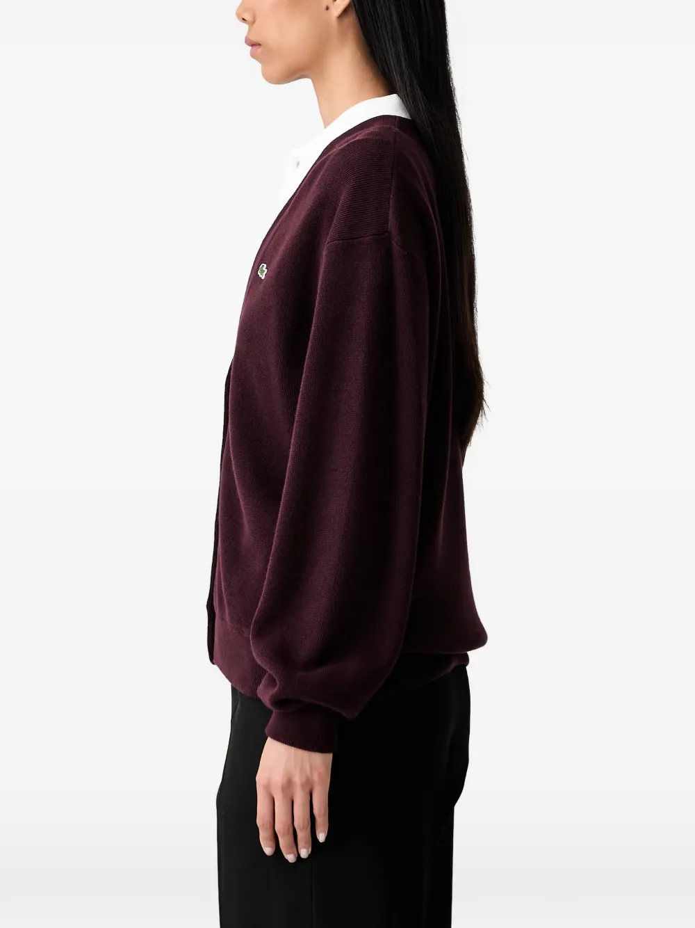Lacoste Vest met logopatch Rood