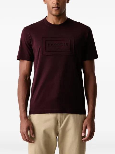 Lacoste embossed logo-patch T-shirt