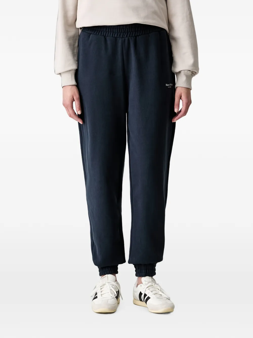 Marc O'Polo logo-print elasticated track pants - Blu